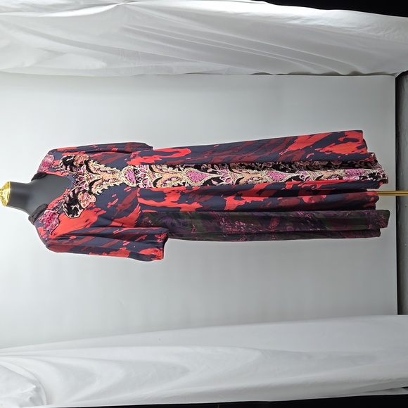 Soft Surroundings Epiphany Maxi Dress Velvet Floral Mixed Panel Rayon Plus SZ 14 - Picture 12 of 17